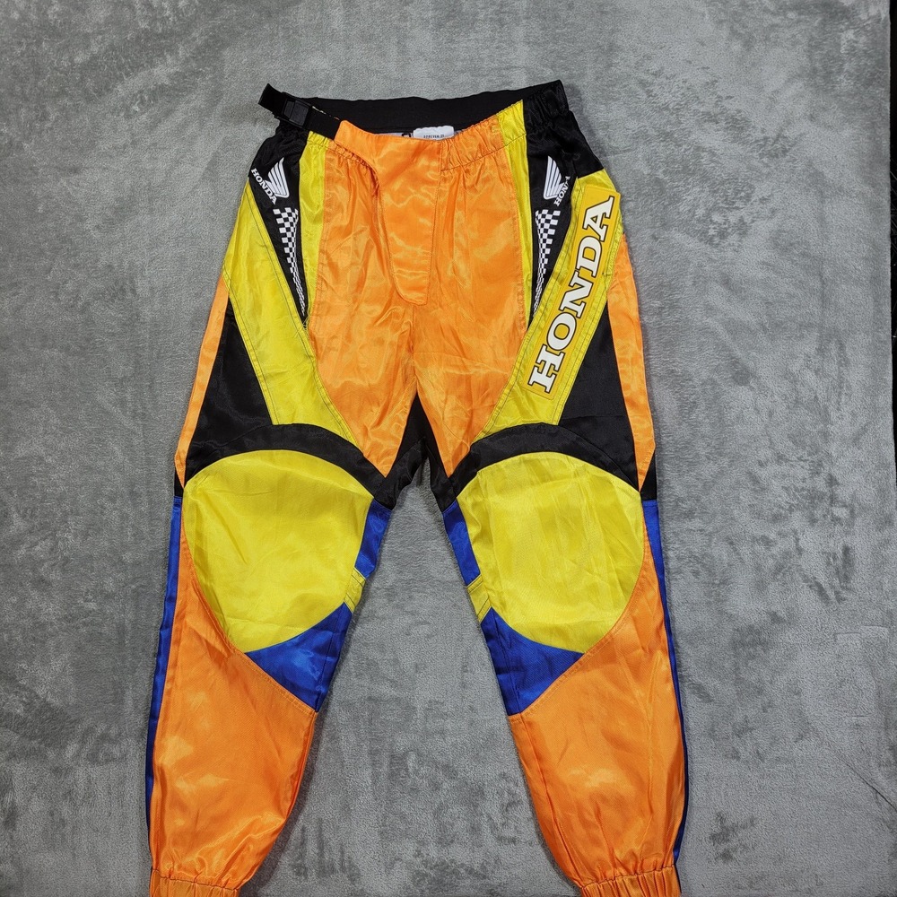 Forever 21 Orange Yellow Blue Honda Graphic Track Pants
